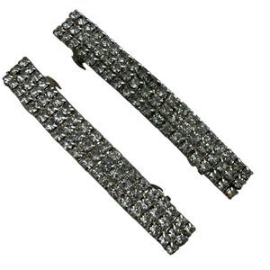 2 RHINESTONE BAR BARRETTES HAIR JEWELRY or CRAFTING SUPPLIES